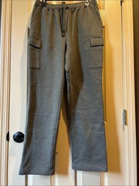 Men's Olive Green Cargo Sweatpants - Casual Drawstring Pants